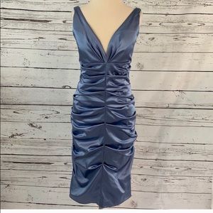 CLASSY NICOLE MILLER PERIWINKLE DRESS Sz 12